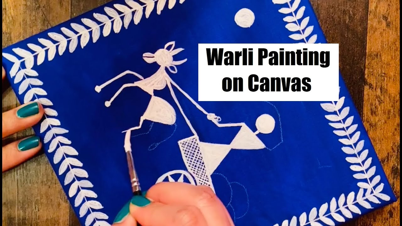 Warli Painting on Canvas II Warli Painting for Beginners II How to make Warli Painting II Tribal Art