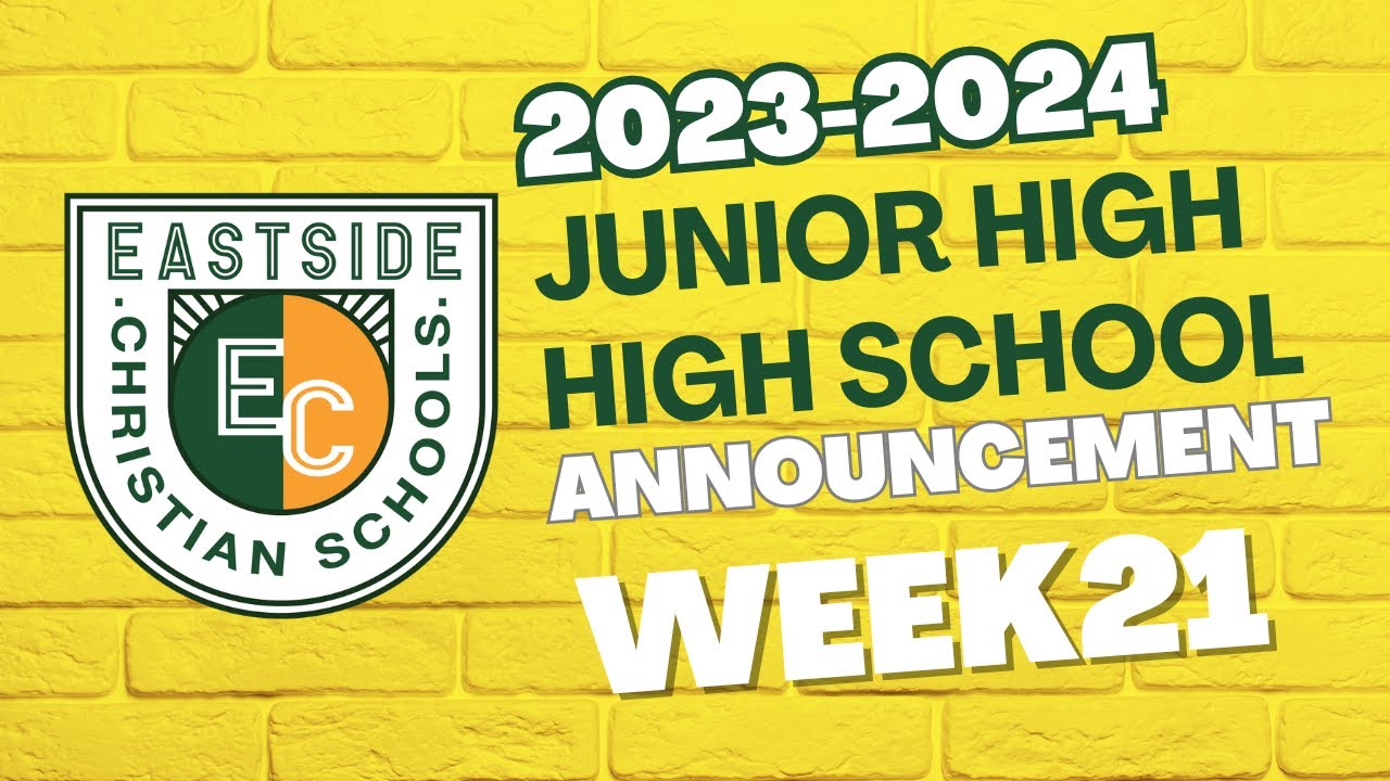 Week 21 Announcements