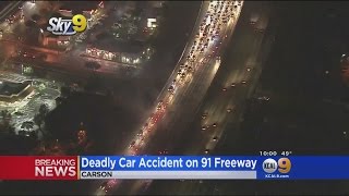 Deadly Traffic Accident Causes Major Backup On 91 Freeway