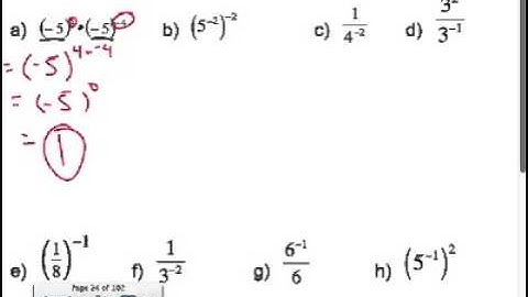 Section 8.3: Define and Use Zero and Negative Exponents