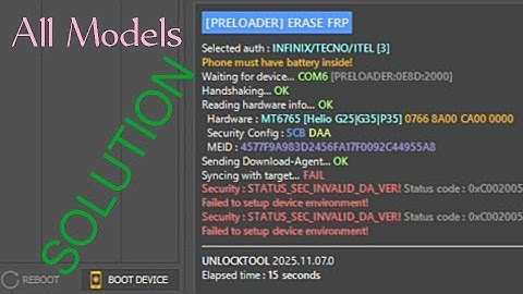Tecno Spark 20C FRP Unlock | Syncing with target... FAIL | DA File Error Fix UnlockTool