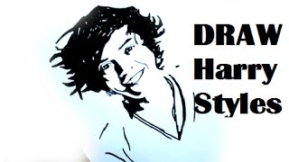 Harry Styles Stencil Drawing