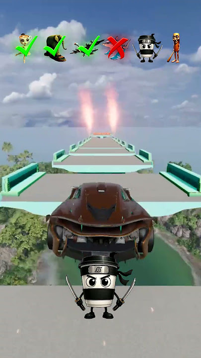 😂🪵Italian Brainrot Funk 🤣BeamNG DRIVE💥 Car Jump Challenge