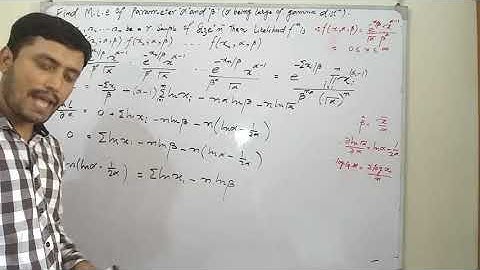 M.L.E of gamma distribution