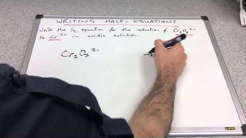 Writing Half Equations