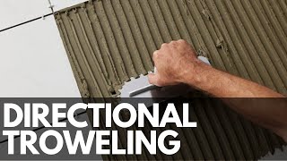 How to trowel thinset for ceramic tile.  #tilediy #tiledesign @TileBarNewYork