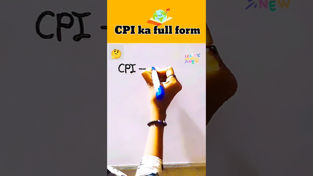 Full form cpi ka 💯 || What is full form of CPI 