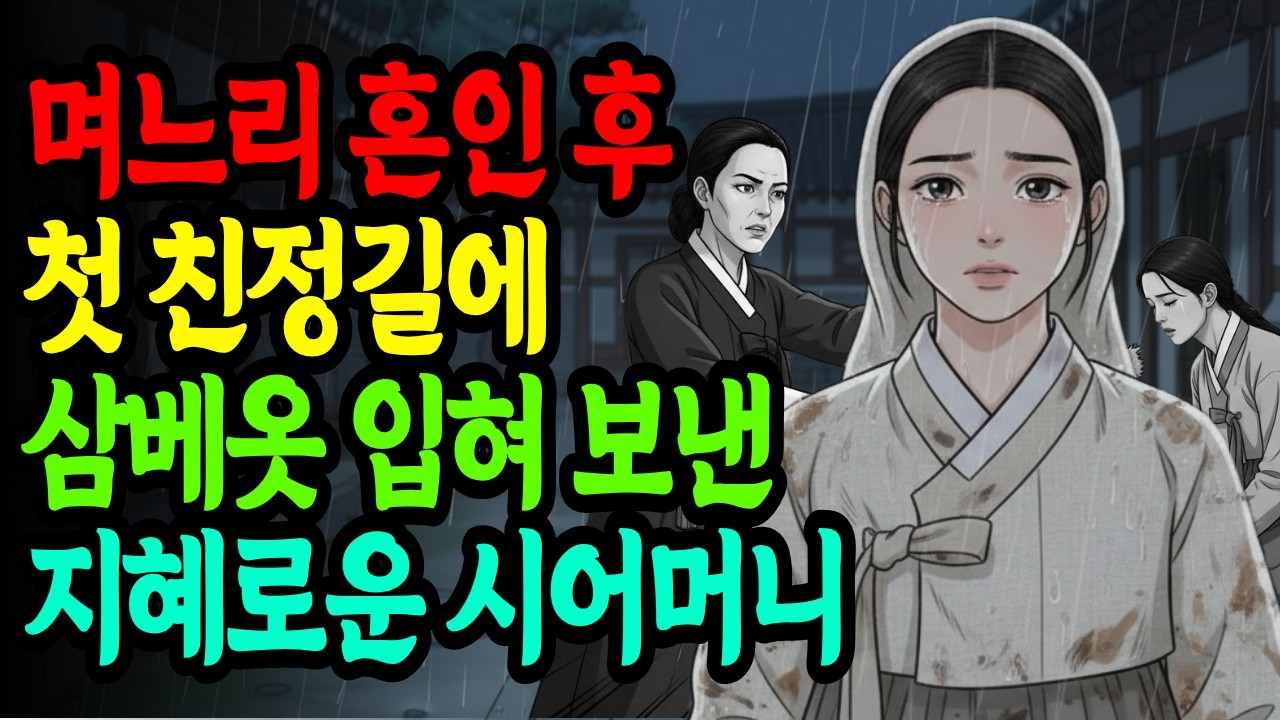 혼인 5년 만에 처음으로 친정에 가는 며느리에게 삼베옷을 입혀 보낸 지혜로운 시어머니｜야담｜야사｜민담｜옛날이야기｜