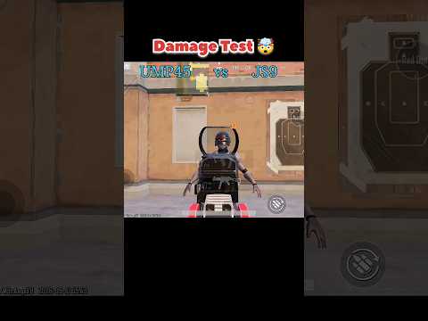 JS9 vs UMP45 Damage Test 💀 #shorts #pubgmobile