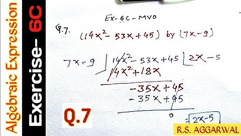 Exercise- 6C | Qus- 7 | Class 8 | Operations On Algebraic Expressions | R S AGGARWAL  #mvo #algebra