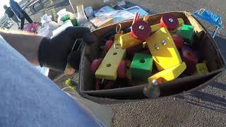 Never know what treasures we’ll find at the flea market! Shopping  to make a profit!