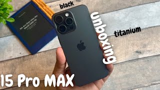 iPhone 15 pro max black titanium