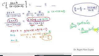 Inverse Laplace Transform Partial Fraction