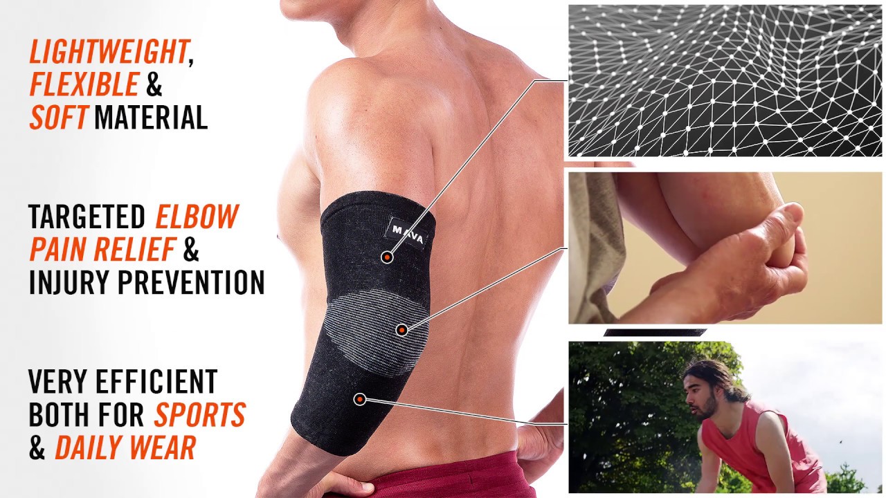 Mava Sports Elastic Elbow Compression Sleeves YouTube