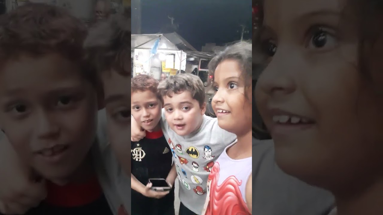 Ísis,  Davy e Arthur pós aula de inglês com muita diversão