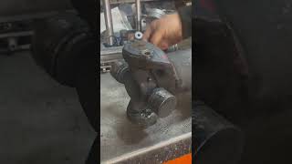 Taking off a universal joint for heavy duty truck driveshaft #shorts #trending #video #viral #diy