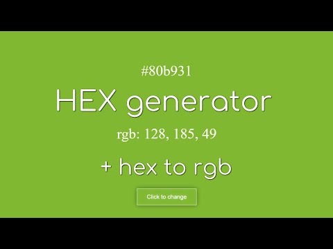 Генератор рандомных HEX цветов | Random HEX color generator | html css javascript