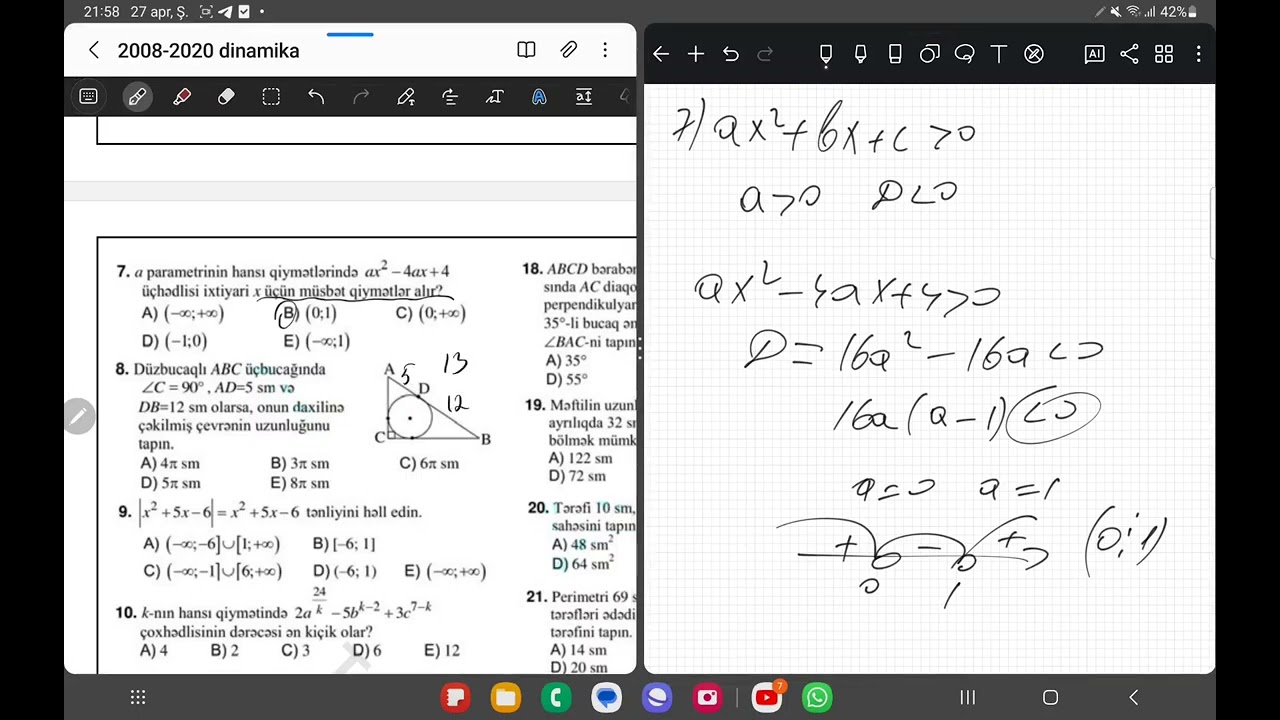 2018-ci il 1 ci qrup A variantı (Yaz) Dinamika Qəbul