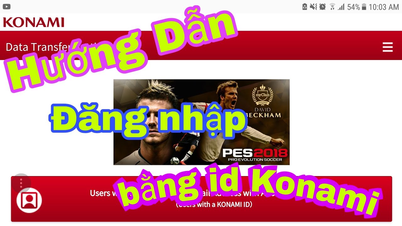 Hương Dẫn Đăng Nhập Pes 2019 Mobile Bằng Tài Khoản