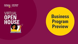 Business Program Preview – Presented by McMaster Continuing Education