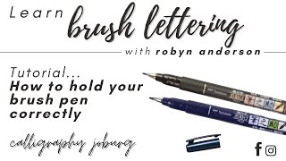 How to hold a lettering brush and mahl stick : Robertsign