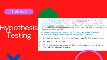 Hypothesis Testing Introduction (Edexcel IAL S2 7.1)