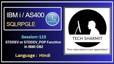 STDDEV function in db2 sql | SQLRPGLE | ibmi training | sqlrpgle as400 | ibm db2 function