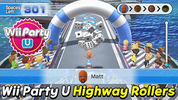 Wii Party U Highway Rollers Gameplay | Matt Vs Matt Vs Zi-Kai Vs Monica |  Expert com AlexGamingTV