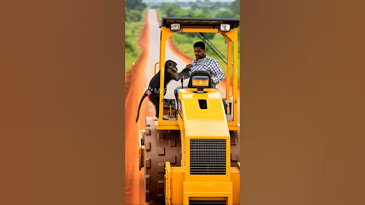 Monkey stops driver. #nature #ai #shorts #foryou #animalrescue #rescueefforts