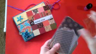 Accordion Card Holder from my lovely swap partner Sandra Schoenborn! From mini albums swaps and more