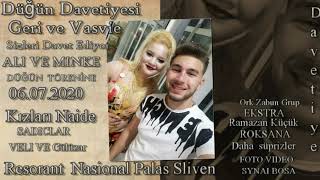 GERI VE VASVIE Sizleri Davet Ediyor ALI VE MINKE Düğün törenine 06.07.2020 RSTORANT NASIONAL PALAS