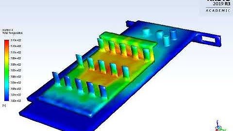 Animation of CHT analysis on Graphics Card with Refined Mesh
