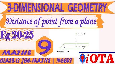 DISTANCE OF A POINT FROM A PLANE | L-9 | 3-DIMENSIONAL GEOMETRY | CLASS-12 |  NCERT-MATHS