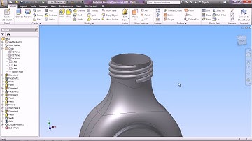 Autodesk Inventor Tutorial-Creating Bottle Part 2