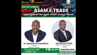 Asam webinar on E-trade