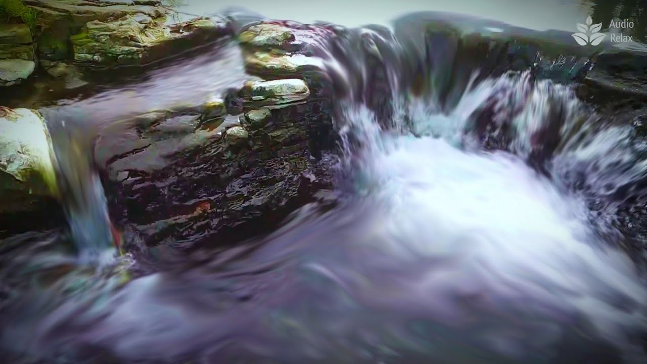Rashing water stream, raging water sounds, Gentle noise of running ...