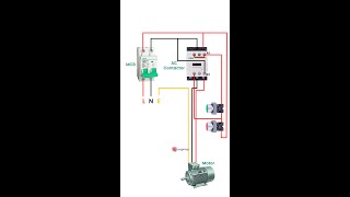 csq single phase motor connection with magnetic contactor & mcb wiring diagram