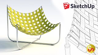 Modeling a Leisure Chair with Flowify  Sketchup tutorial timelapse