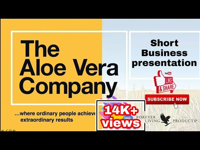 Forever living products Short Business presentation in English 