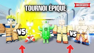 CACTUS ET LE TOURNOI ÉPIQUE AVEC NARUTO SONIC SAITAMA ET GOKU ! BROOKHAVEN RP  ROBLOX