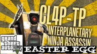 Grand Theft Auto 5 Claptrap Borderlands Easter egg