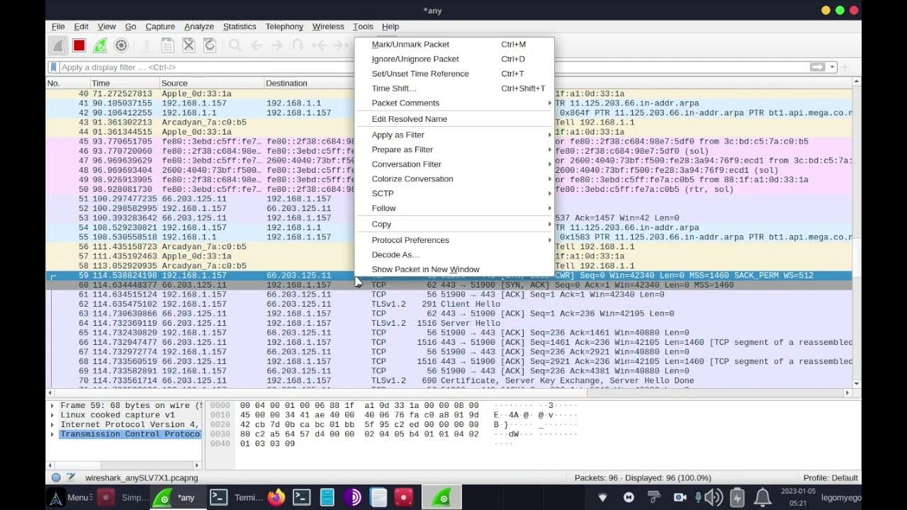 Wireshark Packet Sniffer BlackArch Linux 11 YouTube
