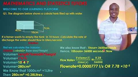 Discharge of fluids or flow rate  by Mr Botha M