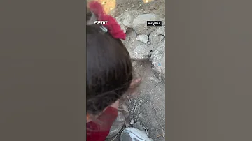 مشاهد مؤثرة للطفلة زينة ابنة الشهيد الصحفي محمد قريقع تلامس قبر والدها 