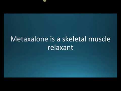 How to pronounce metaxalone (Skelaxin) (Memorizing Pharmacology Flashcard)