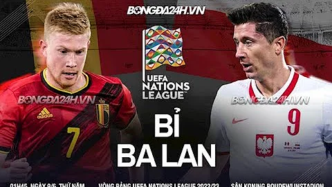 Soi kèo Bỉ vs Ba Lan 01h45 ngày 09/06/2022 - UEFA Nations League - Soi Kèo Bóng Đá Hôm Nay
