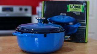 Lodge - 6 Quart Cast Iron Enamel Dutch Oven video