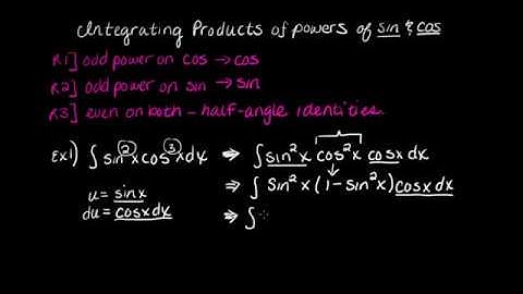 Integrating Products of powers of Sin(x) & Cos(x)