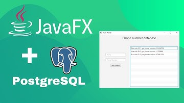 JavaFX  - Conect to PostgreSQL DataBase - Friend phone number database