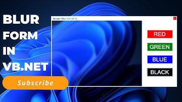 Aero Glass Transparency with Blur | VB.NET